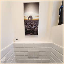 radiateur électrique tableau art pour wc ou salle de bain