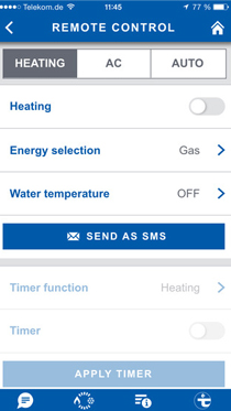 application smartphone radiateur