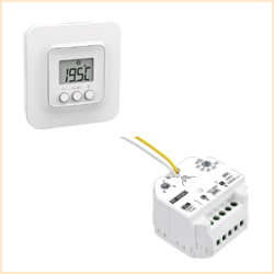 thermostat de zone radio et récepteur encastré