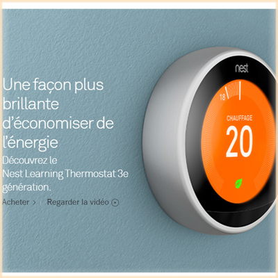 nest thermostat radio intelligent connecté